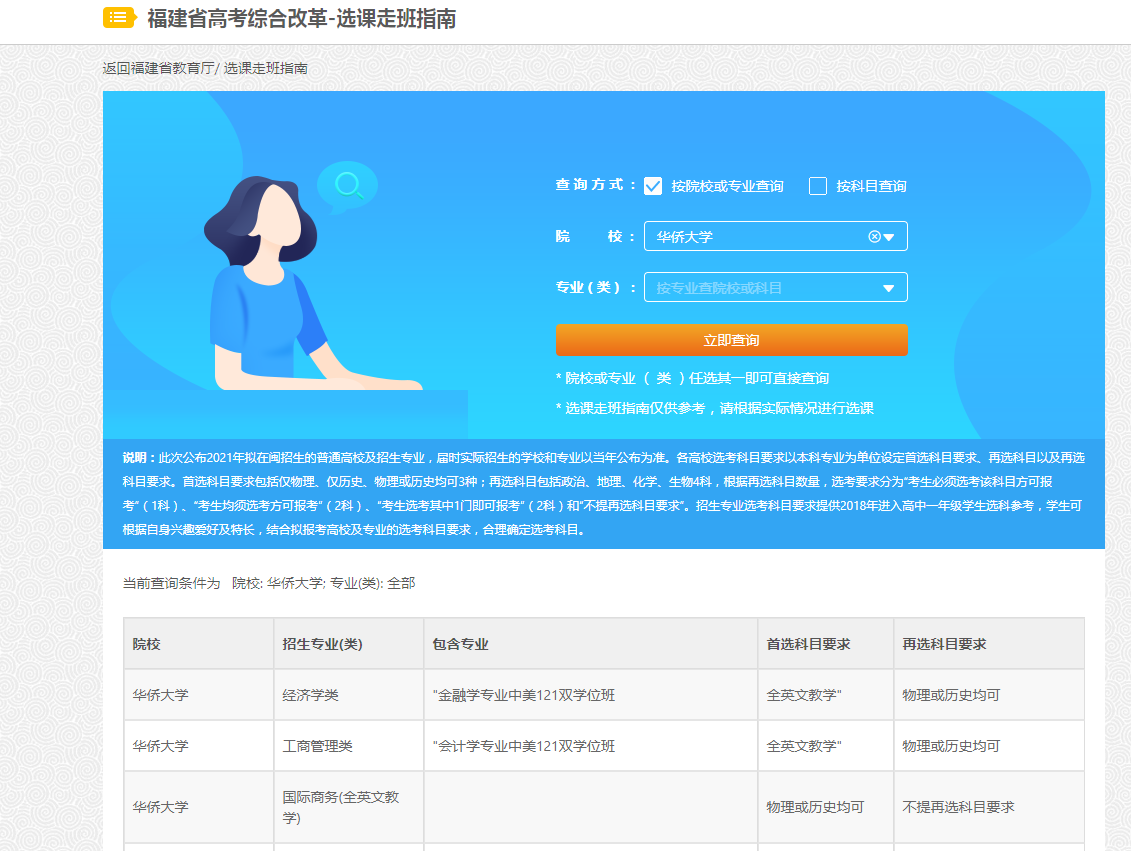 图片[1]-华侨大学选科要求！华侨大学新高考必选科目有哪些？-高考100-上淘有品虚拟资源下载