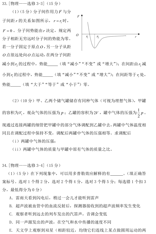图片[17]-2020年全国一卷理综高考试卷真题及答案解析-高考100-上淘有品虚拟资源下载