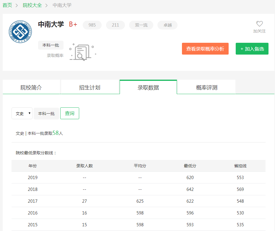图片[2]-湖南省多少名可以进中南大学？附中南大学近三年录取分数线-高考100-上淘有品虚拟资源下载