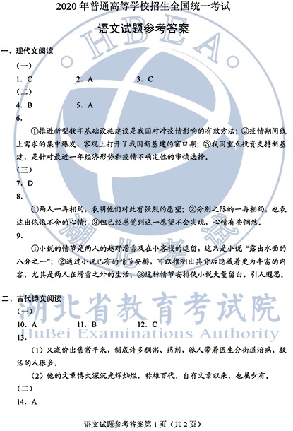 图片[10]-2020年全国一卷语文高考试卷真题及答案解析-高考100-上淘有品虚拟资源下载