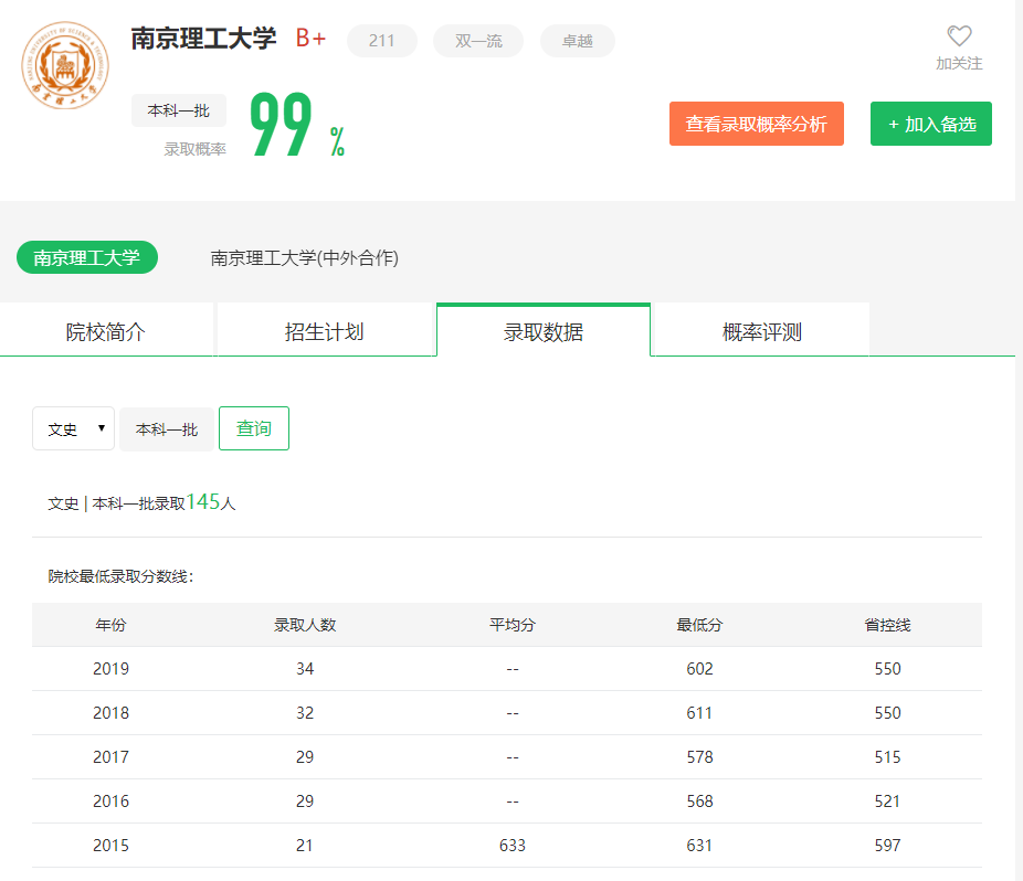 图片[1]-在安徽省排名多少能上南京理工大学？附学校近三年录取分数线-高考100-上淘有品虚拟资源下载